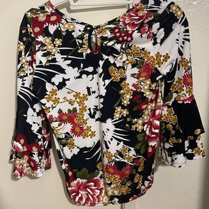 SJS Multicolored with Floral Print Size S